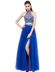 Adorable Tulle Sleeveless Floor Length and Beading