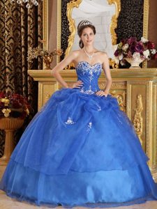 Custom Made Appliques Blue Sweet 15 Dresses in East Sussex