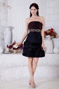 Special Strapless Beaded Little Black Dress with Sash in Kentucky