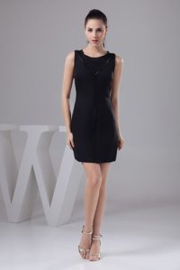 Affordable Column Scoop Neck Little Black Dresses for Nightclub