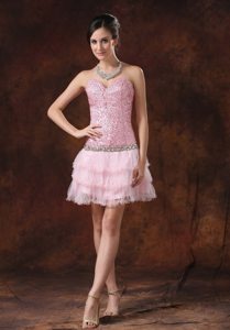 Customized Sweetheart Dress for Prom with Paillette Rhinestones