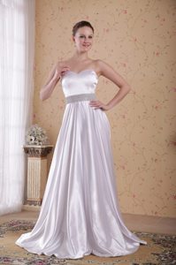 Foster City CA Beaded White Brush Train Prom Bridesmaid Dresses
