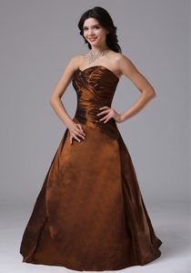 Ruched Sweetheart Brown Dress For Prom Queen in Shawinigan