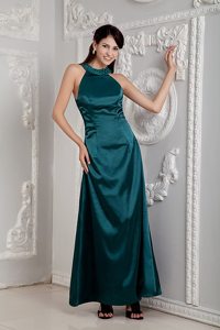 Scoop Neck Ankle-Length Beaded Grey Prom Dress Wholesale