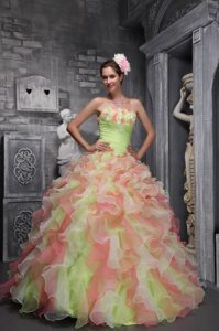 Truckee CA Bud Green Dresses for Quinceanera with Appliques