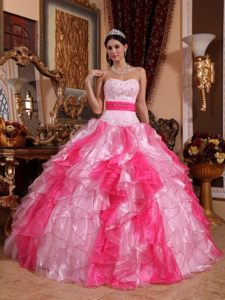 Beaded Ruffled Dress for Quinceanera Strapless for Belo Horizonte