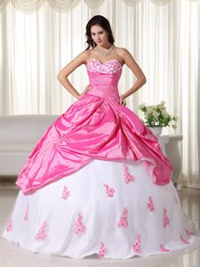 Latest Sweetheart Dress for Quinceanera Lace up Back with Appliques