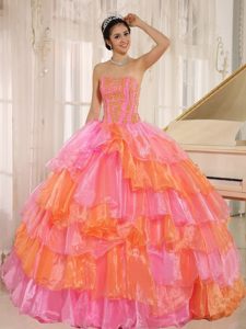 Brand New Strapless Appliques Sweet Sixteen Dresses Ruffled Layers