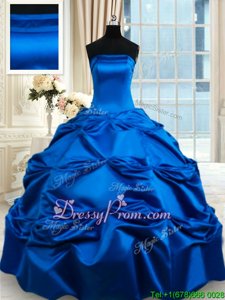 Exceptional Strapless Sleeveless Taffeta Sweet 16 Dresses Pick Ups Lace Up