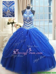 Perfect Sleeveless Beading and Pick Ups Lace Up Sweet 16 Dresses