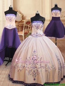 Stylish Sleeveless Beading and Embroidery Zipper Sweet 16 Dress