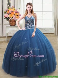 Flirting Sleeveless Lace Up Floor Length Beading Quinceanera Gowns