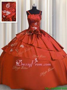 Spectacular Spring and Summer and Fall and Winter Satin Sleeveless Floor Length Sweet 16 Quinceanera Dress andBeading and Embroidery
