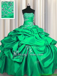 Flirting Sleeveless Appliques and Pick Ups Lace Up Sweet 16 Quinceanera Dress