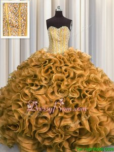 Artistic Sweetheart Sleeveless Organza Quinceanera Dress Beading and Ruffles Lace Up
