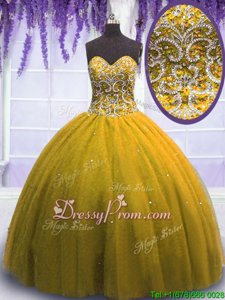 Elegant Sleeveless Beading Lace Up Sweet 16 Quinceanera Dress