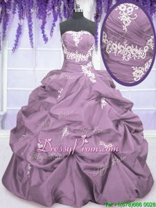 Captivating Floor Length Ball Gowns Sleeveless Lilac Sweet 16 Quinceanera Dress Lace Up
