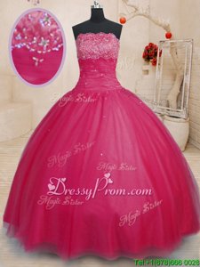Luxury Floor Length Coral Red Quinceanera Gowns Off The Shoulder Sleeveless Lace Up