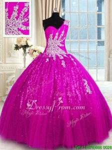 Adorable Sleeveless Appliques Lace Up Vestidos de Quinceanera