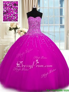 Sleeveless Lace Up Floor Length Beading Sweet 16 Dresses