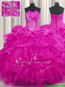 Custom Made Sleeveless Beading and Ruffled Layers and Pick Ups Lace Up Sweet 16 Dresses