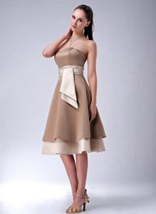 Multi-tiered Satin Quinces Dresses Strapless with Sash Lace up Back