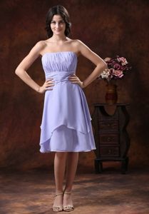 2013 Lilac Ruched Strapless Quinceanera Dama Dresses in Cayenne