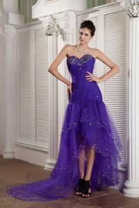 Romantic Tulle Beading Prom Celebrity Dress Sweetheart Lace up Back