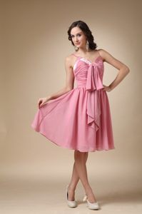 Anapolis Chiffon Spaghetti Straps Junior Prom Chiffon with Mini-length