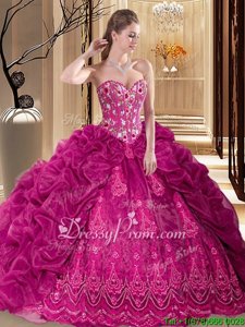 Noble Wine Red Lace Up Quince Ball Gowns Beading and Ruffles Sleeveless Floor Length