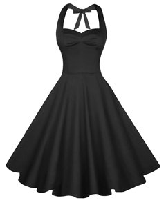 Black Backless Prom Party Dress Ruching Sleeveless Knee Length