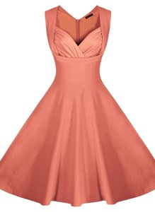 Best Selling Satin Sweetheart Sleeveless Zipper Ruching Prom Evening Gown in Peach