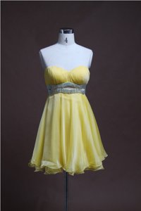 Sleeveless Backless Mini Length Beading Prom Party Dress