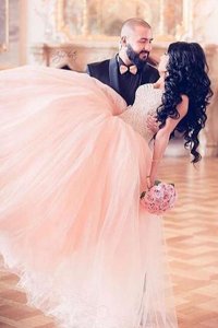 Pink Chiffon Lace Up Homecoming Dress Sleeveless Floor Length Beading