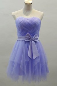 Perfect Lavender Zipper Sweetheart Sashes|ribbons Evening Dress Satin Sleeveless
