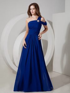 Chino CA Royal Blue One Shoulder Prom Party Dress with Beading