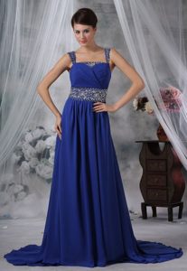 Campbell CA Royal Blue Prom Formal Dresses with Beading and Straps