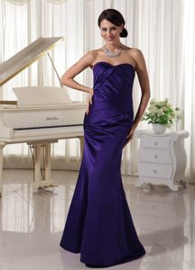 Ruched Sweetheart Prom Celebrity Dress with Lace up Back in Purple