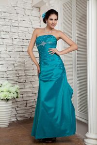 Lace up Back Strapless Prom Homecoming Dress Ankle-length in Vogue