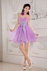 Sweet Ruche Prom Celebrity Dresses Beading Bodice with Mini-length