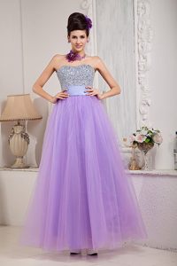 Princess Lavender Beaded Strapless Prom Dress in West Sussex