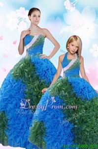 Cheap Multi-color Sweetheart Lace Up Sequins and Pick Ups 15 Quinceanera Dress Sleeveless