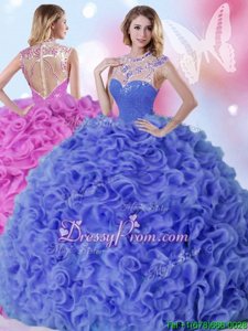 Latest Floor Length Ball Gowns Sleeveless Blue Sweet 16 Quinceanera Dress Zipper