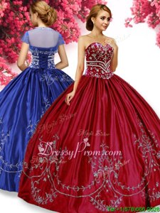 Sexy Floor Length Wine Red Quinceanera Dress Sweetheart Sleeveless Lace Up