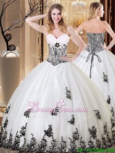 Perfect Floor Length White 15 Quinceanera Dress Sweetheart Sleeveless Lace Up